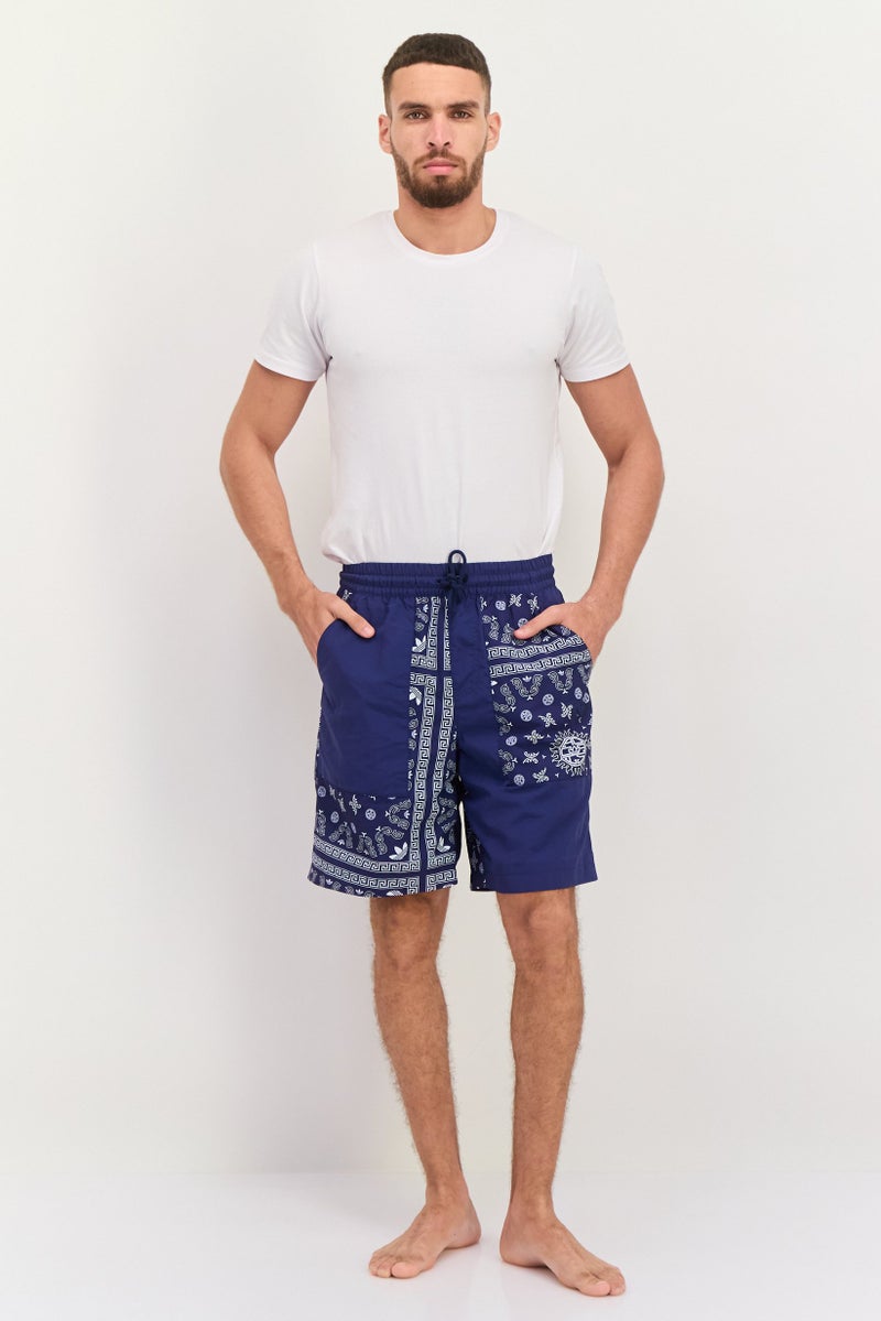 adidas Originals Men Sportswear Fit Training Toc Woven Shorts, Navy/White  - Image 4