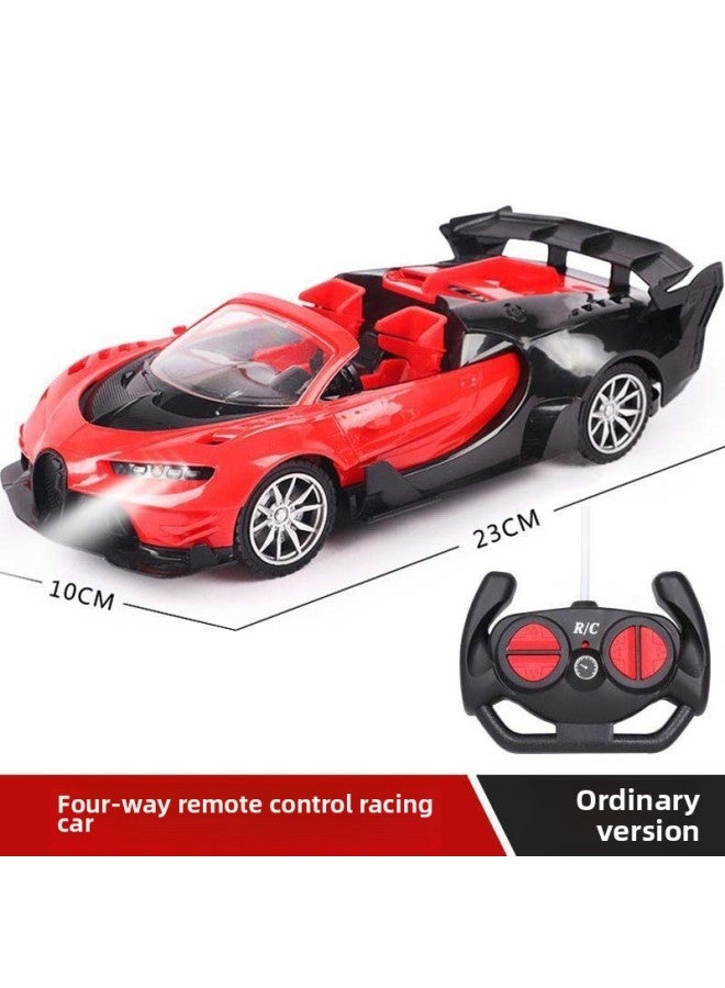 Children's Toy Remote Control Car High-speed Fall-resistant Rechargeable Electric Drift Racing Car Bugatti Remote Control Car Toy Car-Color:Gm Bujiadi Red 【with Lights】-Scale:Ordinary 【need To Bring Your Own Aa Battery】