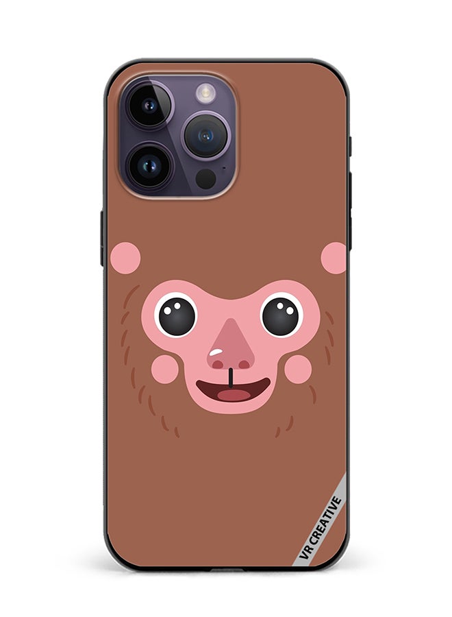 VR CREATIVE Protective Case Cover For Apple iPhone 16 Pro Max Monkey Cartoon Face Design Multicolour