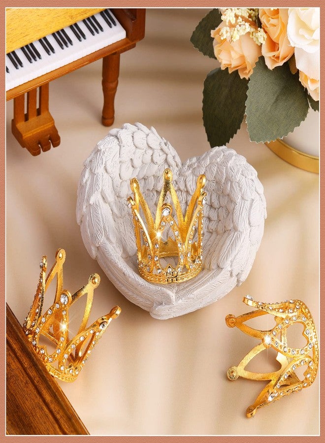 Yulejo 12 Pieces Crown Cake Topper Mini Baby Crown Tiny Queen Small Princess Headpiece Cake Decoration for Women Lady Girl Bridal Wedding Royal Themed Baby Shower Decor Birthday Party (Gold) - Image 4
