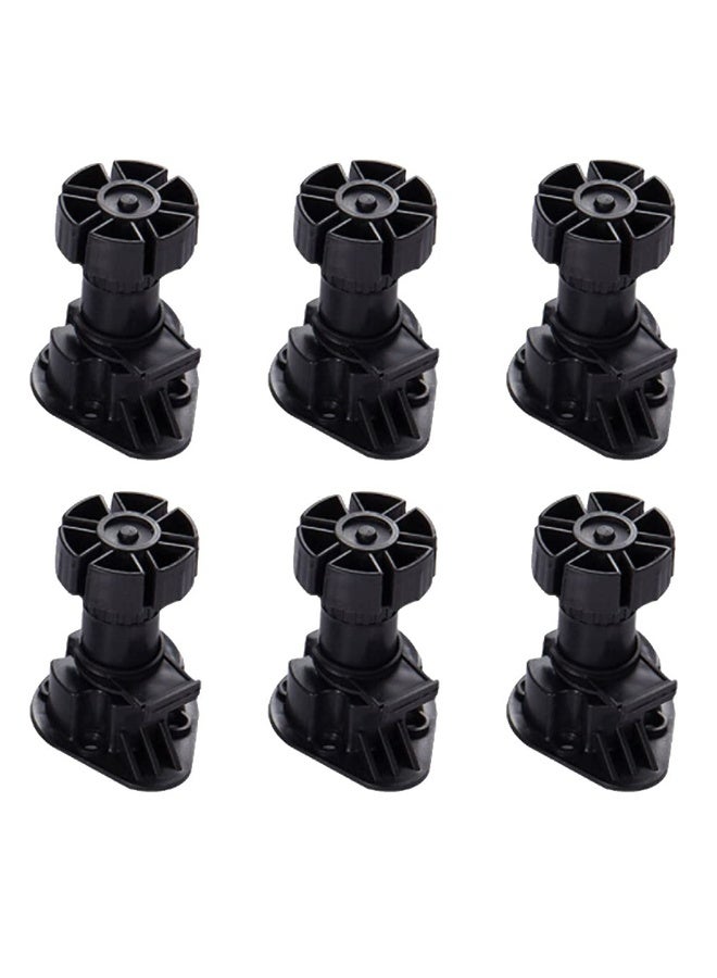 Cabinet Foot Plastic Height Furniture Cupboard Leg Adjustable Feet for Kitchen Bathroom Cabinet 80-120mm (6 Pcs) - Image 1