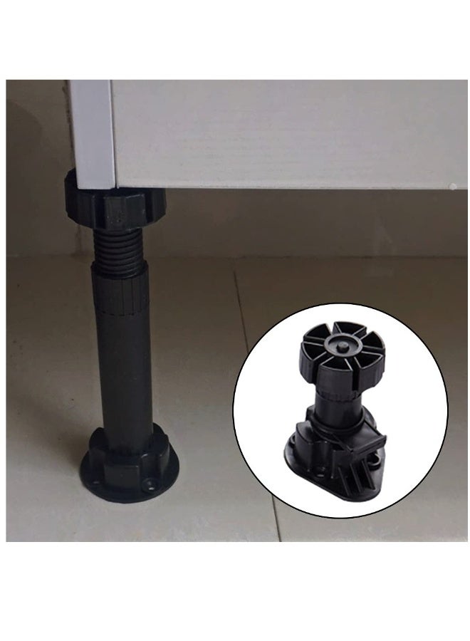 Cabinet Foot Plastic Height Furniture Cupboard Leg Adjustable Feet for Kitchen Bathroom Cabinet 80-120mm (6 Pcs) - Image 4