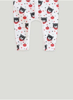 LUAY 100% Cotton Full Sleeves Teddy Printed Baby Romper,Bodysuit Jumpsuit for Baby Girls & Baby Boy  - Image 1