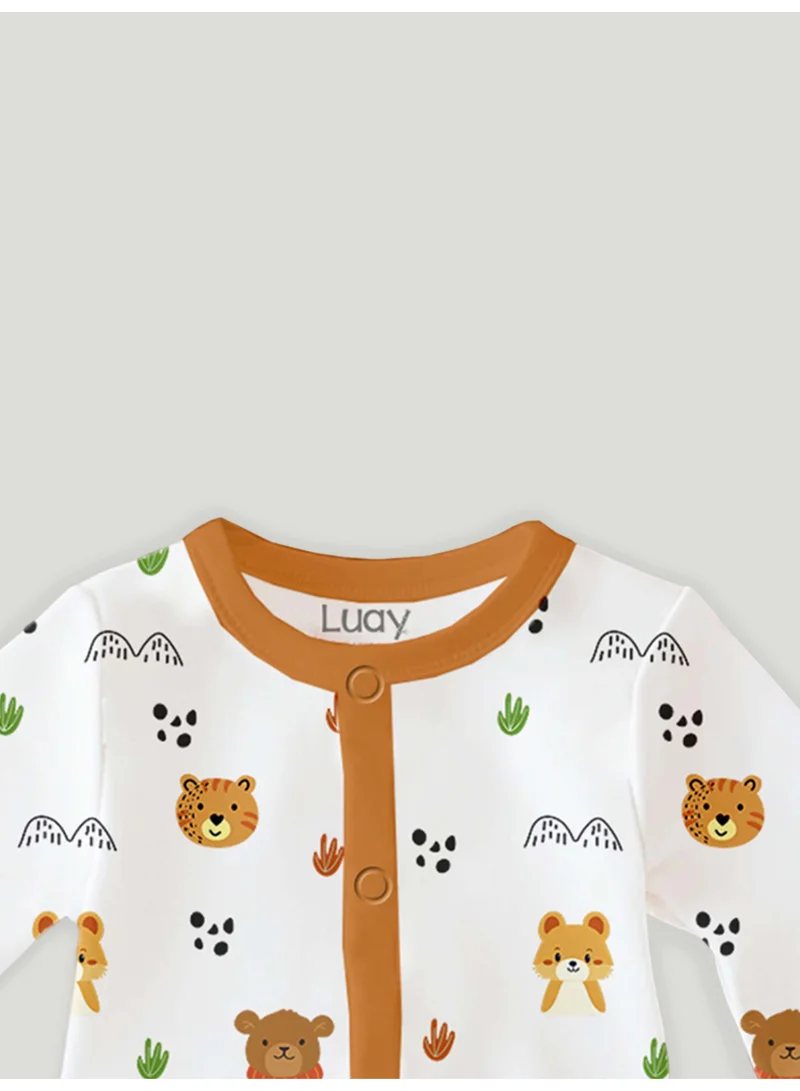 Luay  100% Cotton Full Sleeves Teddy Printed Baby Romper,Bodysuit Jumpsuit for Baby Girls & Baby Boy for Men | Best Price UAE