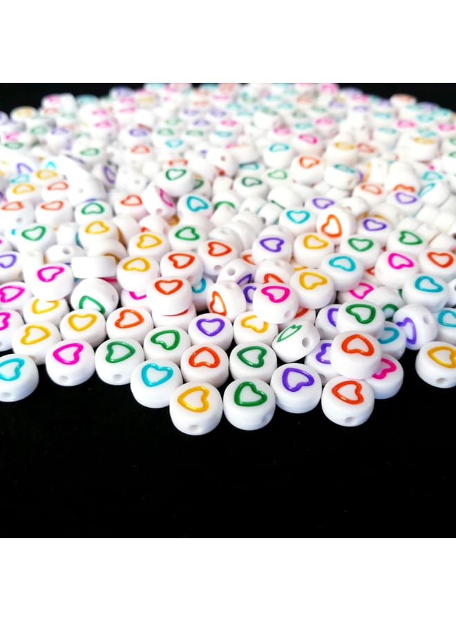 1000Pcs Letter Beads, Colorful Acrylic Round Heart and Star Beads for Jewelry Making DIY Crafts - Image 5