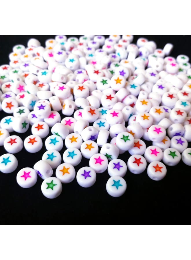 1000Pcs Letter Beads, Colorful Acrylic Round Heart and Star Beads for Jewelry Making DIY Crafts - Image 4
