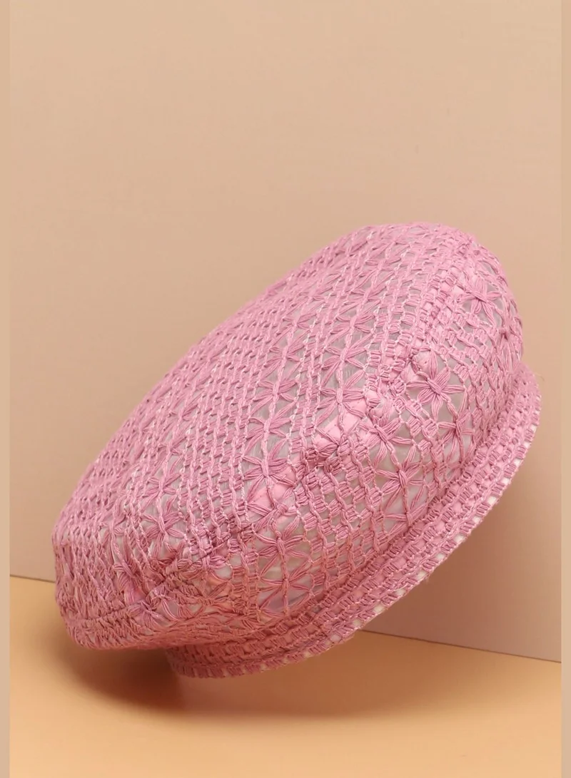Haute Sauce Casual Textured Beret Cap For Women