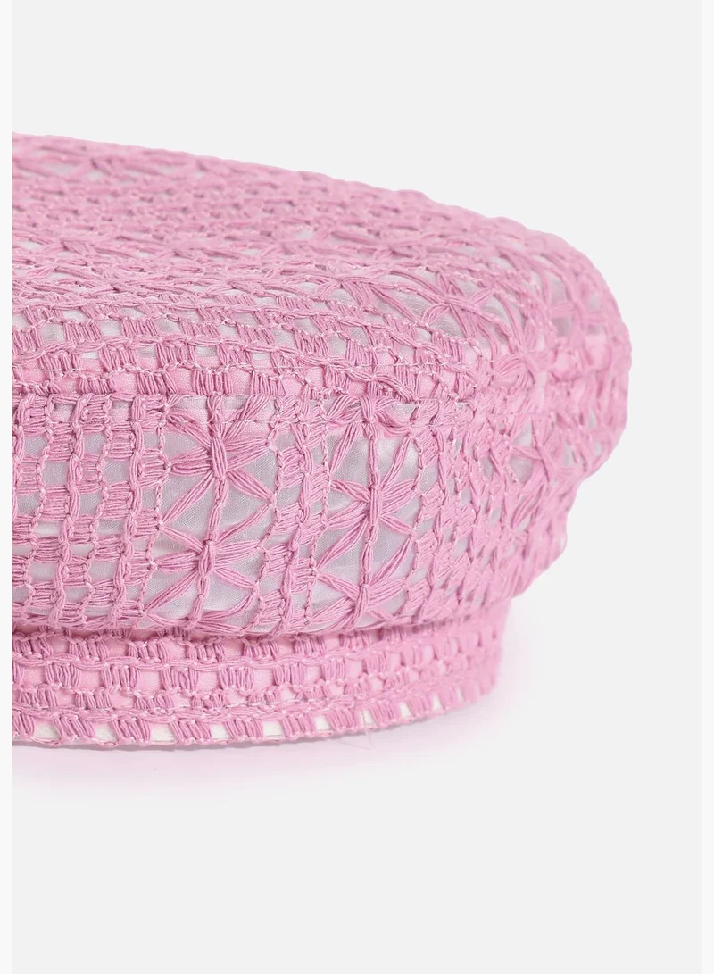 Haute Sauce Casual Textured Beret Cap For Women
