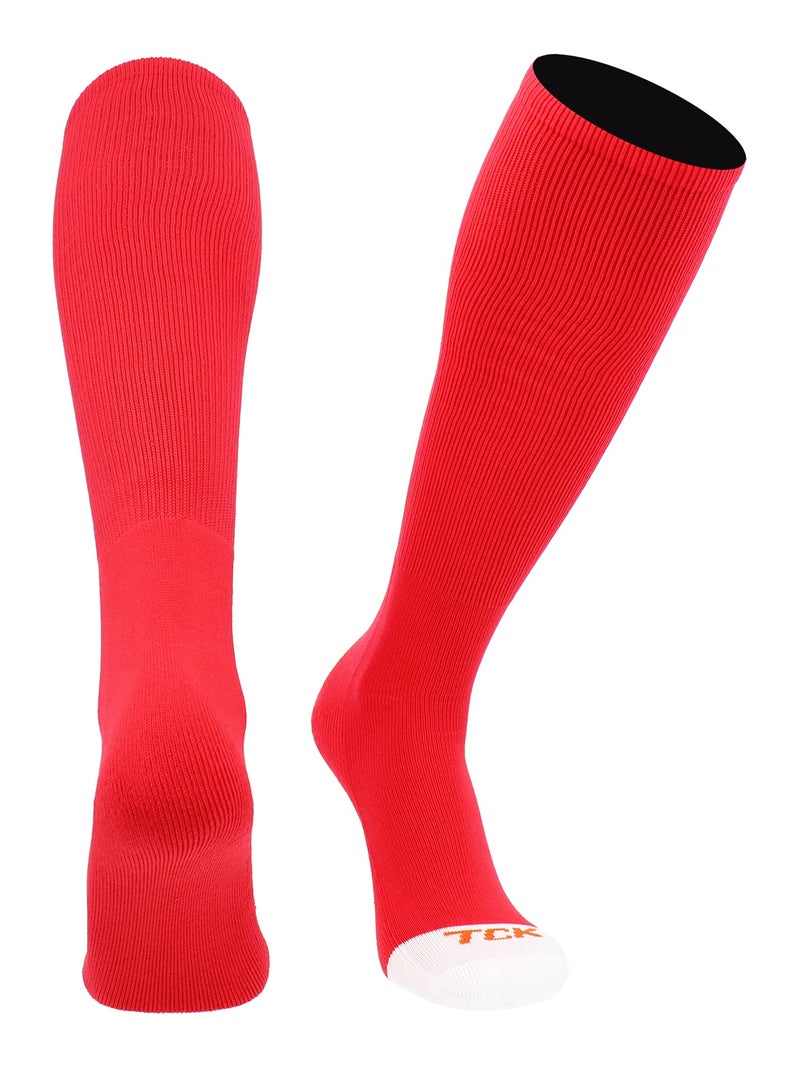TCK Prosport Performance Tube Socks (Red, Medium) - Image 1