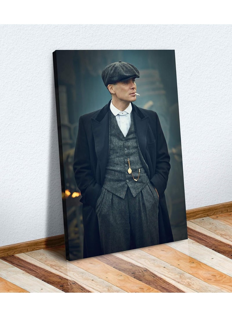مؤسسة فكرة اليوم لوحة جدارية قماشية مؤطرة من مسلسل Peaky Blinders (8 بوصة × 12 بوصة / 20 سم × 30 سم) - Image 2