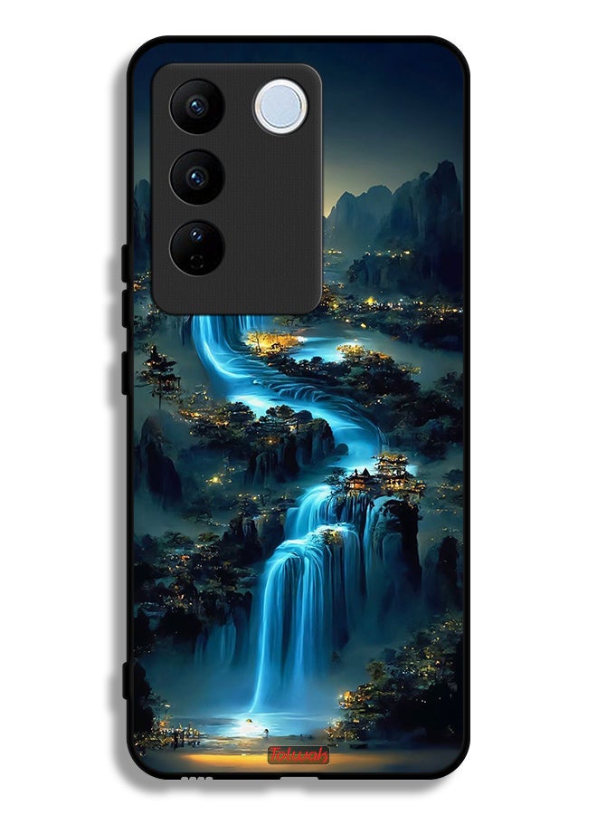 Tolwak Vivo V27e Protective Case Cover Waterfall Art - Image 1