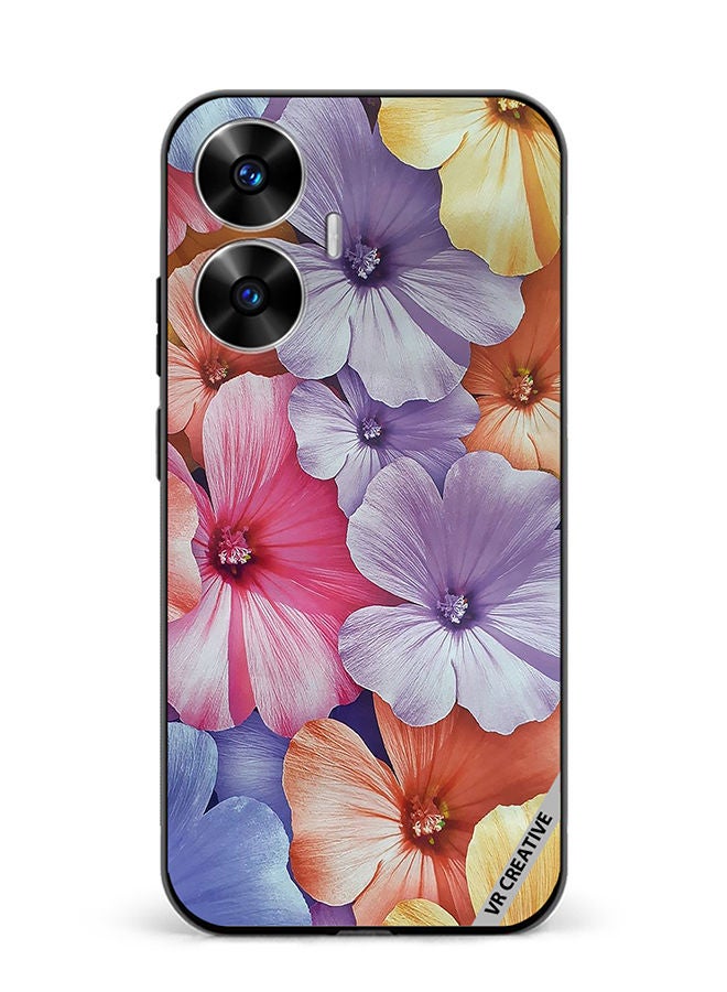 VR CREATIVE Protective Case Cover For Realme C55 Flower Design Multicolour - Image 1