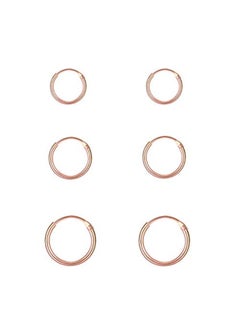 3 Pairs Of Hoop Earrings Set