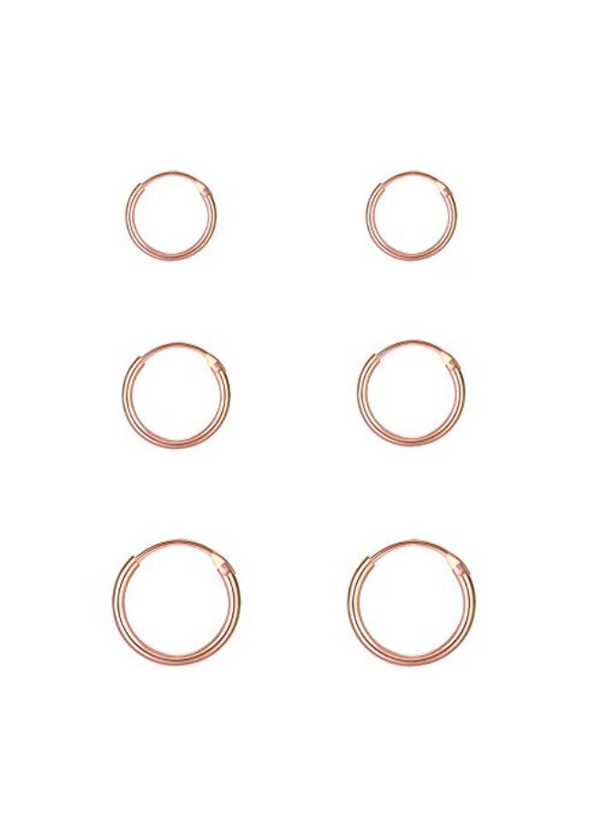 NIBEMINENT - 3 Pairs Of Hoop Earrings Set - Image 1