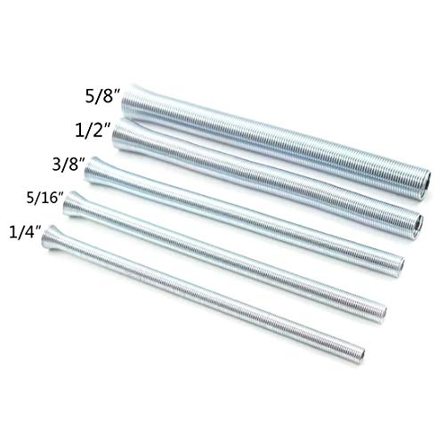 PHITUODA 5 Pack Spring Tube Bender Set 1/4'', 5/16'', 3/8'', 1/2'' and 5/8'' for Copper, Aluminum and Thin Wall Steel Tubing Bender Kit, 8.27" / 210mm Length - Image 3