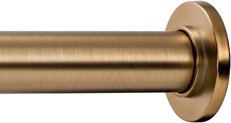 Ivilon Tension Curtain Rod - Spring Tension Rod for Windows or Shower, 24 to 36 Inch. Warm Gold - Image 1