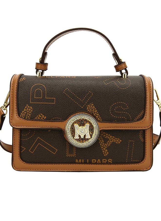 Sharpdo - Women's High Grade Textured Letter Printing Chain Bag Luxury Crossbody Shoulder Bag 20*15*8cm - Image 1