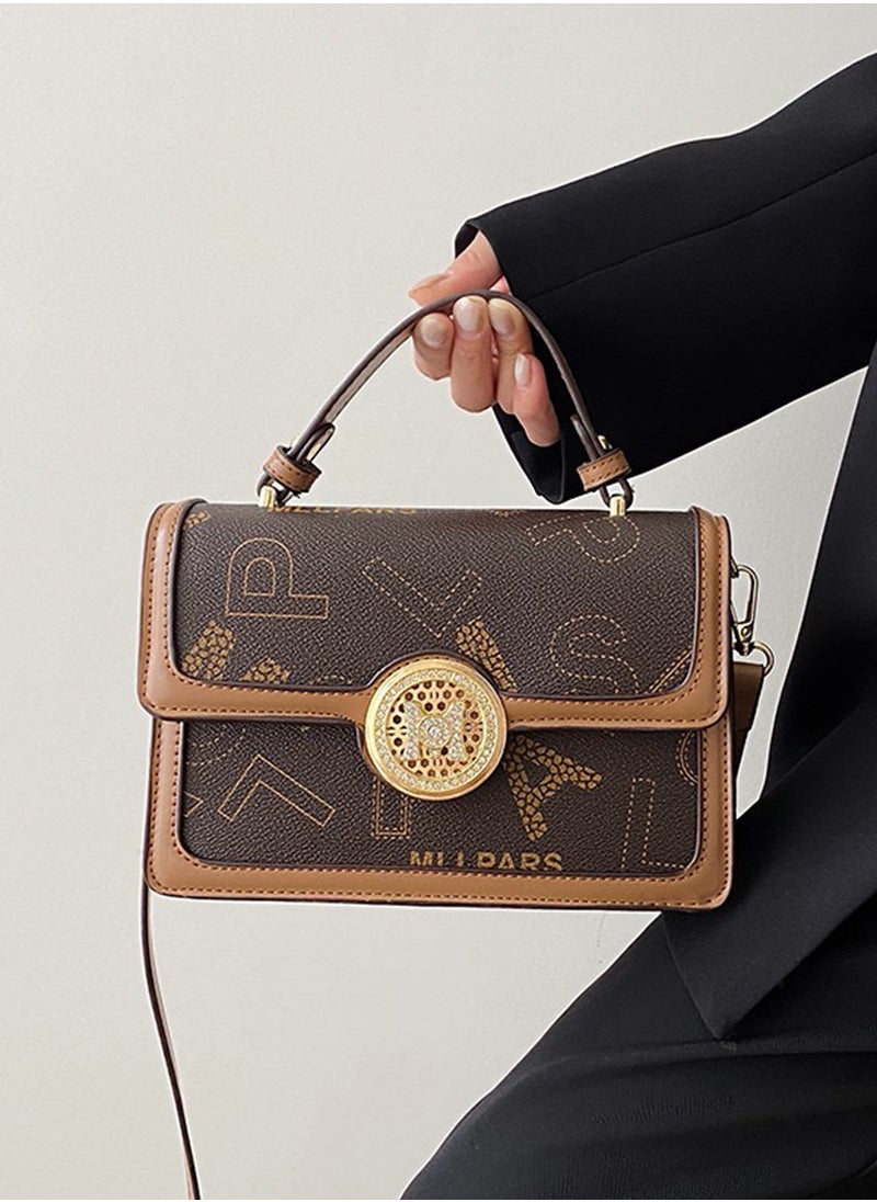 Sharpdo - Women's High Grade Textured Letter Printing Chain Bag Luxury Crossbody Shoulder Bag 20*15*8cm - Image 1