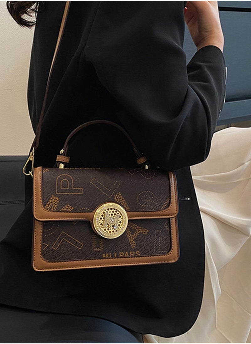 Sharpdo - Women's High Grade Textured Letter Printing Chain Bag Luxury Crossbody Shoulder Bag 20*15*8cm - Image 1