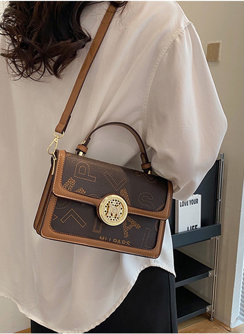 Sharpdo - Women's High Grade Textured Letter Printing Chain Bag Luxury Crossbody Shoulder Bag 20*15*8cm - Image 1