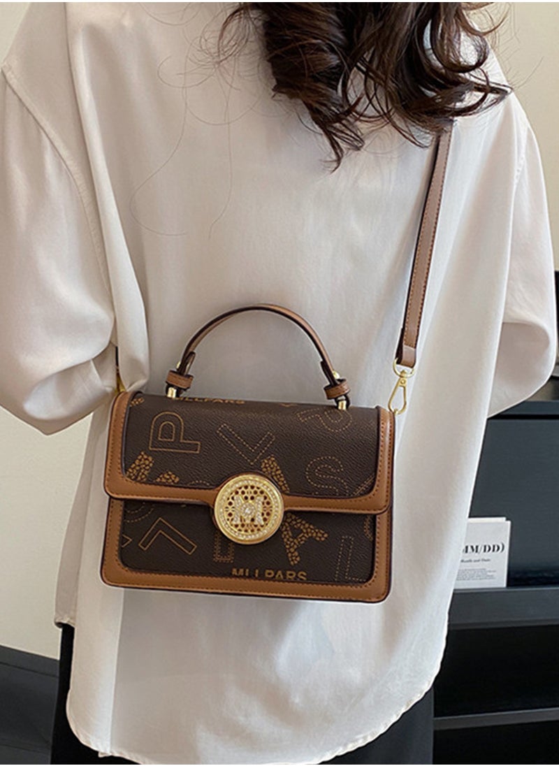 Sharpdo - Women's High Grade Textured Letter Printing Chain Bag Luxury Crossbody Shoulder Bag 20*15*8cm - Image 1
