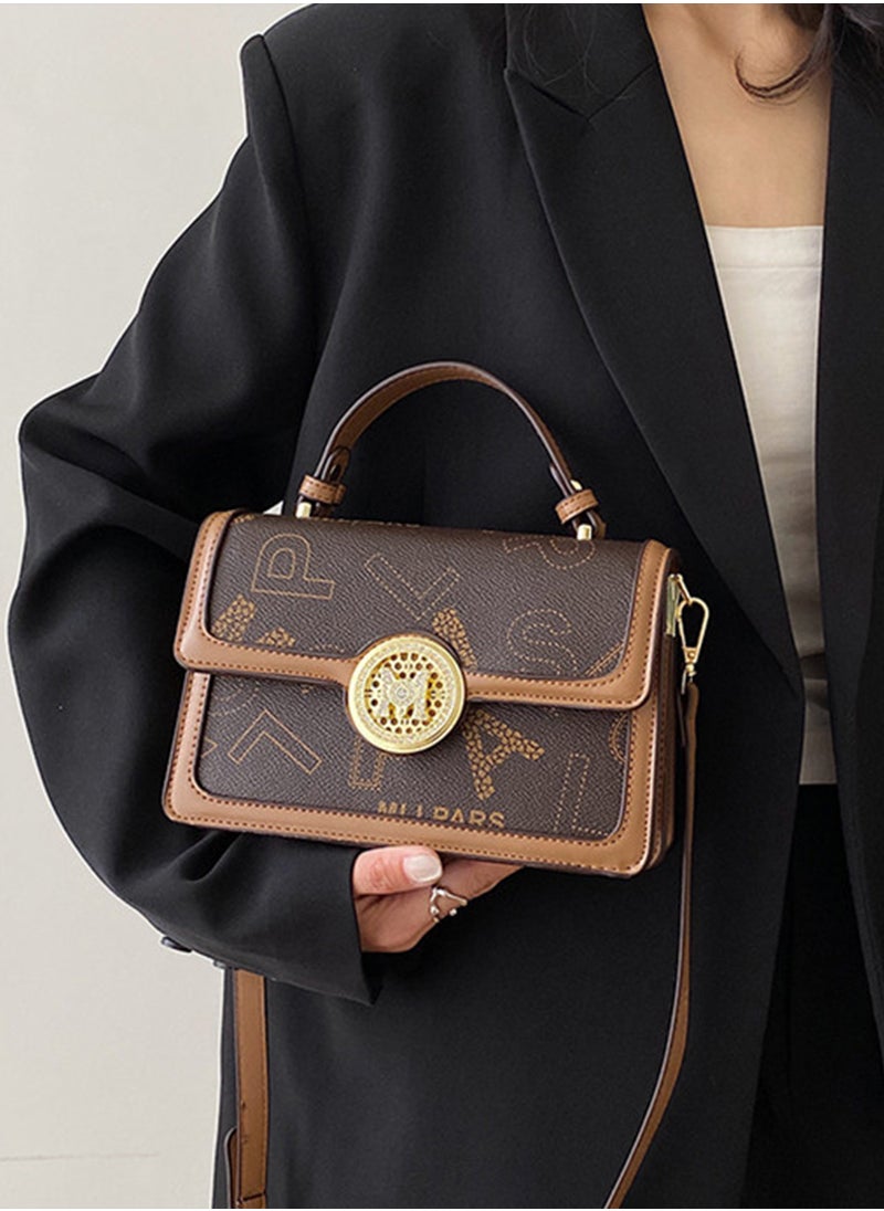 Sharpdo - Women's High Grade Textured Letter Printing Chain Bag Luxury Crossbody Shoulder Bag 20*15*8cm - Image 1