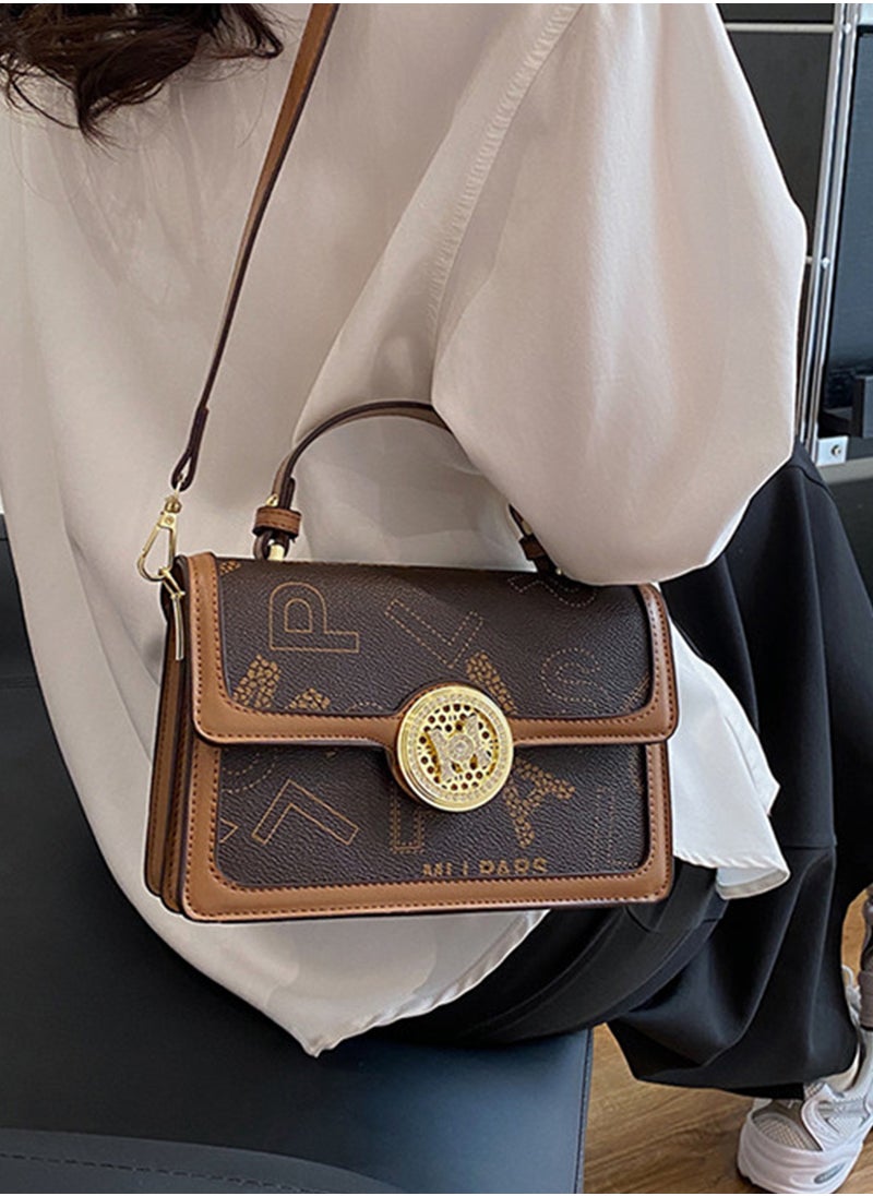 Sharpdo - Women's High Grade Textured Letter Printing Chain Bag Luxury Crossbody Shoulder Bag 20*15*8cm - Image 1