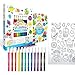 Ooly Yummy Yummy Coloring Kit Includes 10 Lightly Scented Markers Over 100 Scented Stickers and 30 Pages of Hidden Pattern Coloring Book Perfect Airplane Travel Set and Creative Play - Image 3