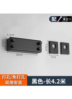 invisible shrink wall hanging clothes double rope hotel balcony bathroom thick stainless steel wire sun rope wholesaleClassic black double rope 4.2 m [punch installation/punch-free installation]] Classic black double rope 4.2 m [punch installation/punch-free installation]]