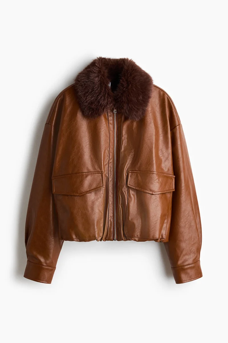 H&M Fluffy-collared jacket