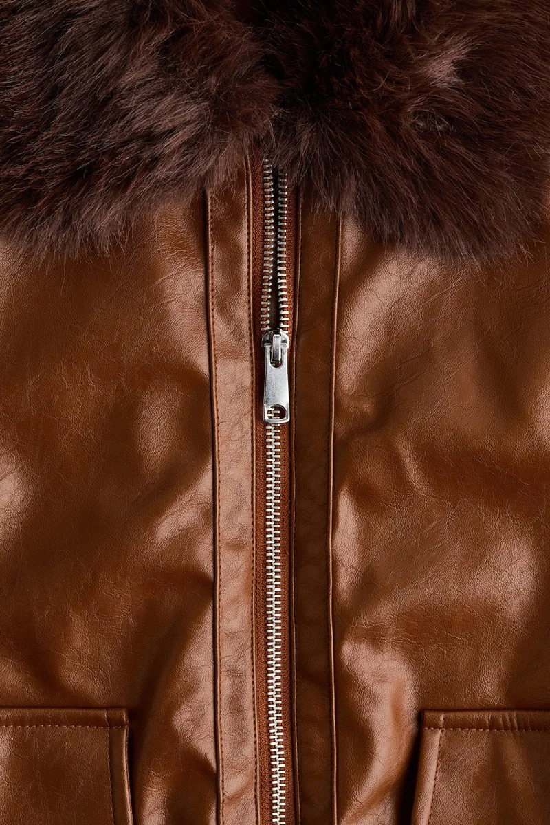 H&M Fluffy-collared jacket