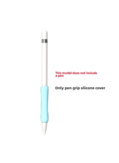 Suitable For Apple Pencil Pen Grip 1/2 Generation Universal Apple Stylus Short Silicone Protective Cover Pen Grip-Color:Sky Blue-Applicable Model:pencil Grip Silicone Sleeve (1/2 Generation Universal)