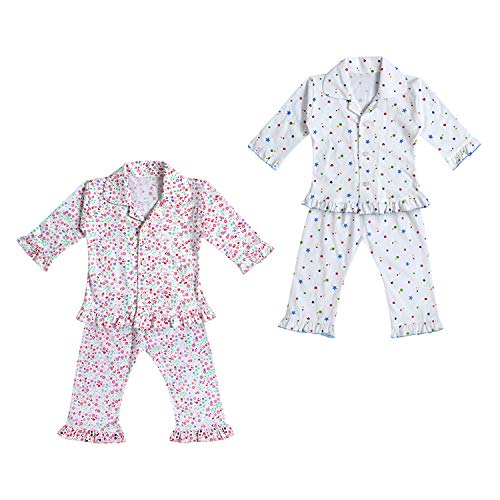 superminis Girls Cotton Printed Straight Pyjama Pack Of 2 (50119-Smsins35_Multicolor_2 Years-3 Years) - Image 1