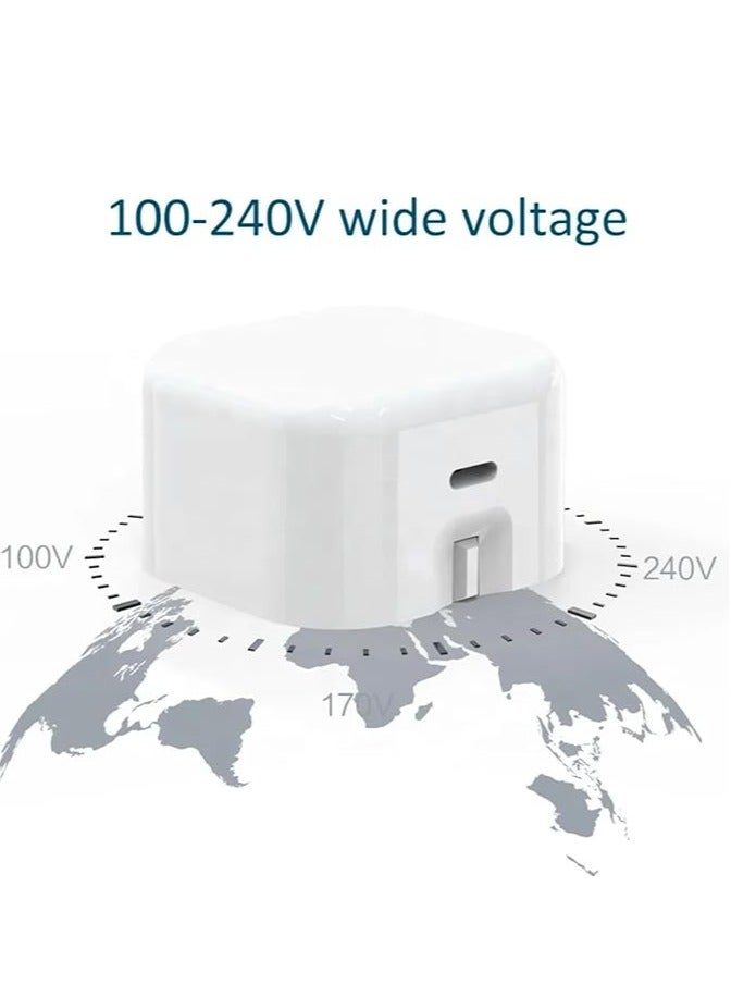 ADMORE 20W USB Type-C Fast Wall Charging Power Adapter & Compact Universal Power Travel Adapter Compatible For iPhone 16 Series/ 15 Series/ 14 Series/ 13 Series/Galaxy Ultra Series (3 Pin Plug White) - Image 4