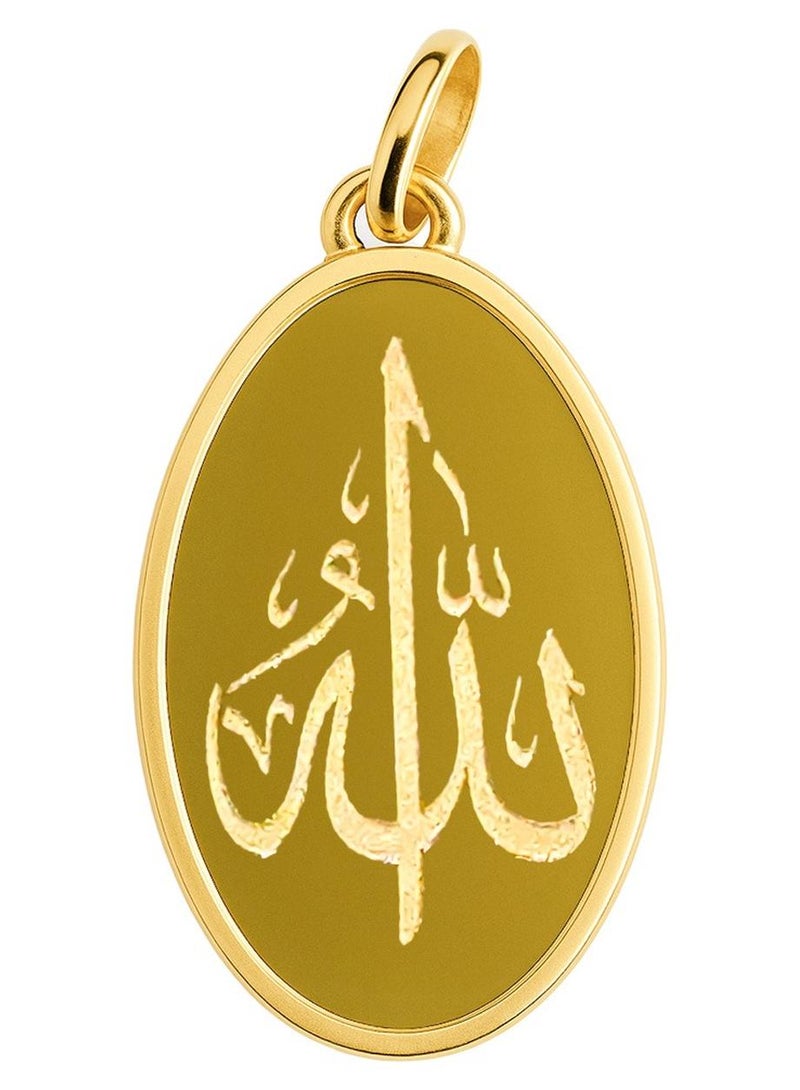 جولد ايرا Gold Era 5g 24K (999.9) Pure Gold Pendant – Arabic 'Allah' Calligraphy Design – Elegant Religious Jewelry for Gifting & Daily Wear - Image 1