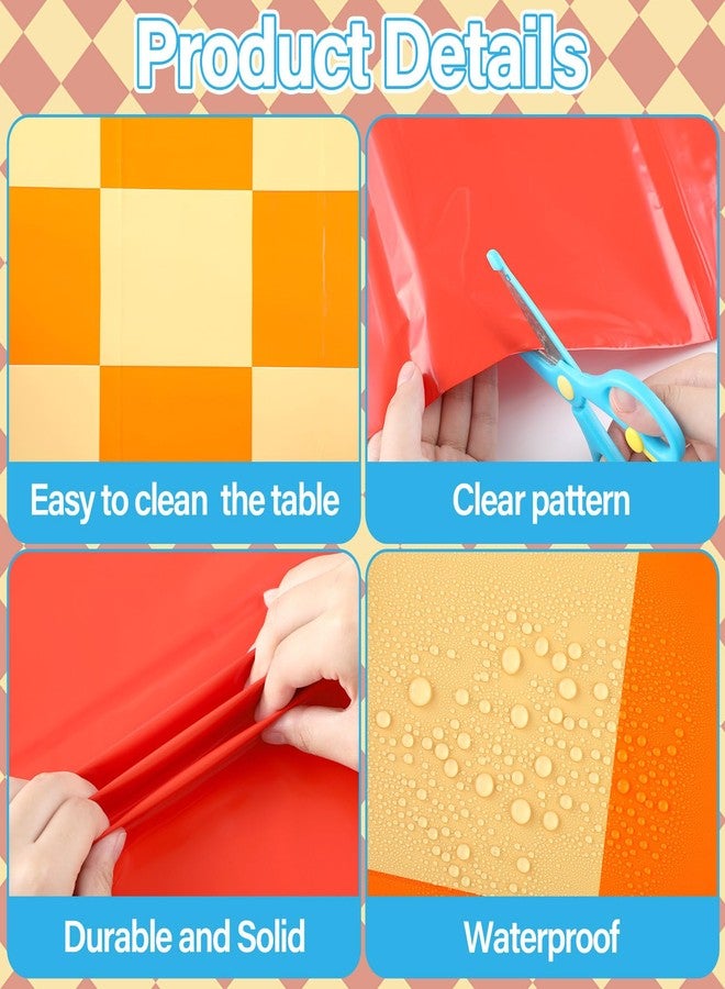 Justforjoyful 4 قطع من مفارش المائدة بتصميم قنفذ أزرق، لوازم حفلات كرتونية، غطاء طاولة بلاستيكي أحمر وأزرق للاستخدام مرة واحدة، مفرش طاولة مستطيل الشكل بتصميم ألعاب فيديو، مناسب للفتيات والفتيان والأطفال، زينة حفلات أعياد الميلاد لمحبي الألعاب، مقاس 108 × 54 بوصة - Image 3