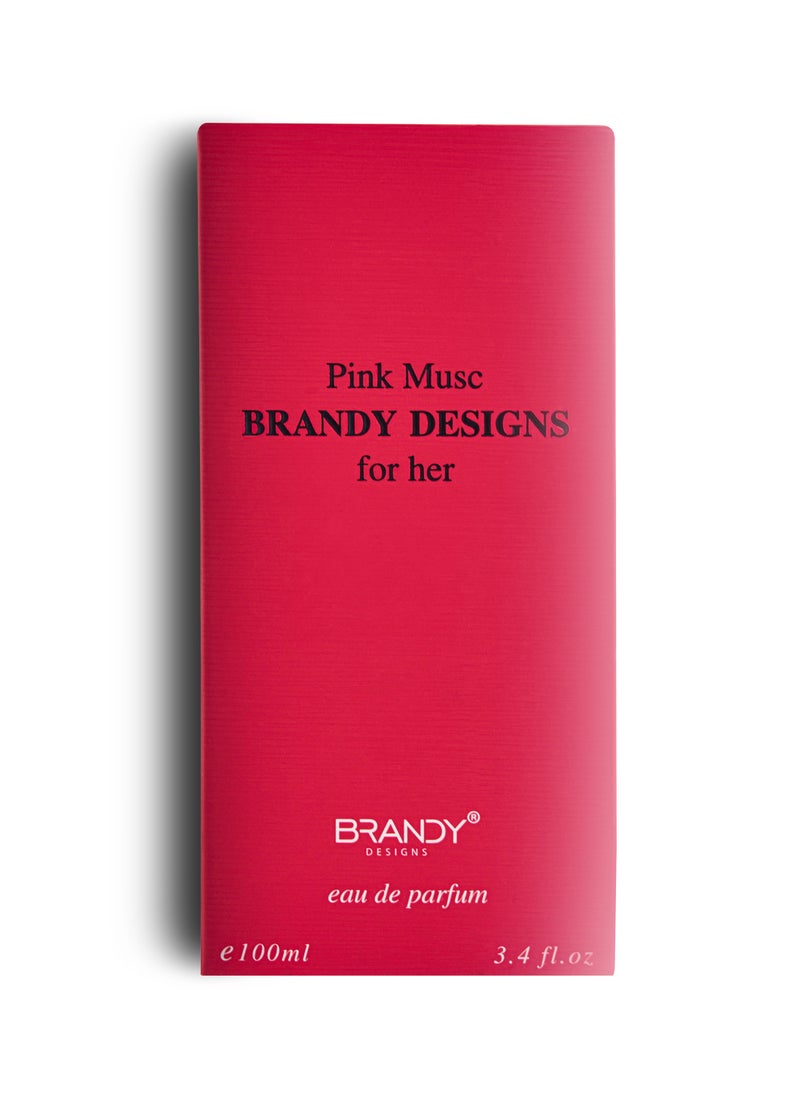 BRANDY DESIGNS - Brandy Designs PINK MUSC 100ml  -Elegant Fragrance-Perfume For Women-Enjoy an Exclusive Special Gift - Image 1