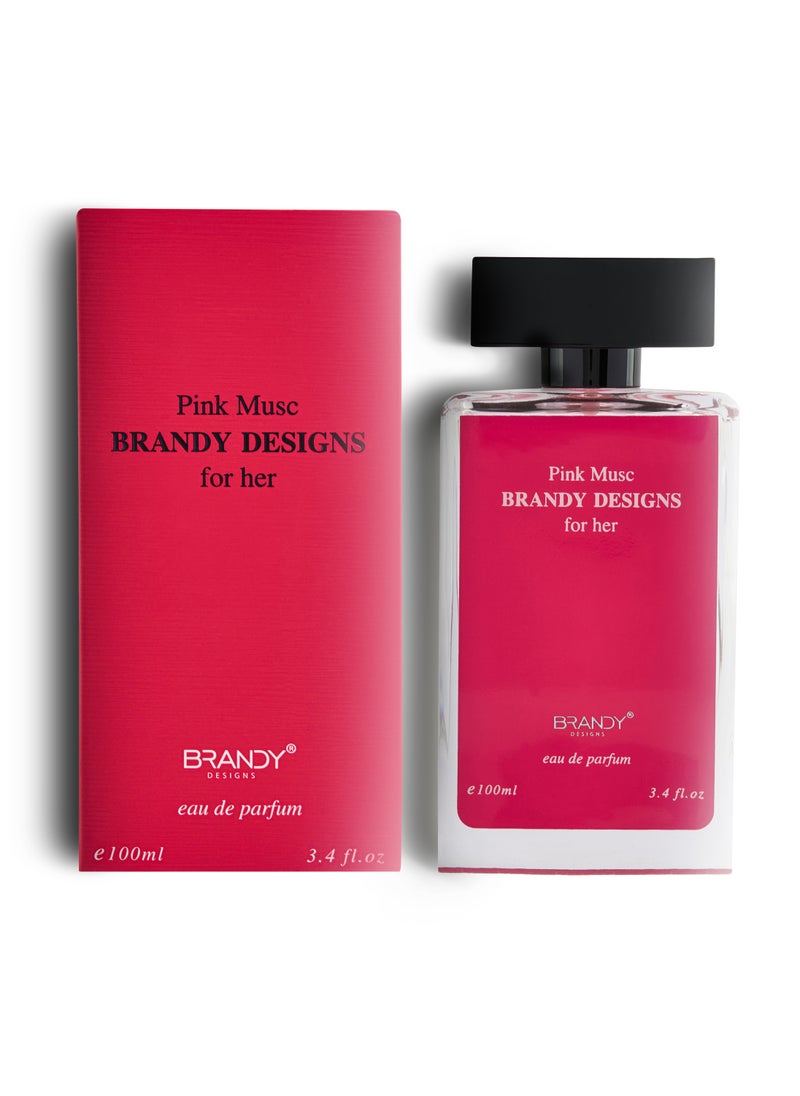 BRANDY DESIGNS - Brandy Designs PINK MUSC 100ml  -Elegant Fragrance-Perfume For Women-Enjoy an Exclusive Special Gift - Image 1