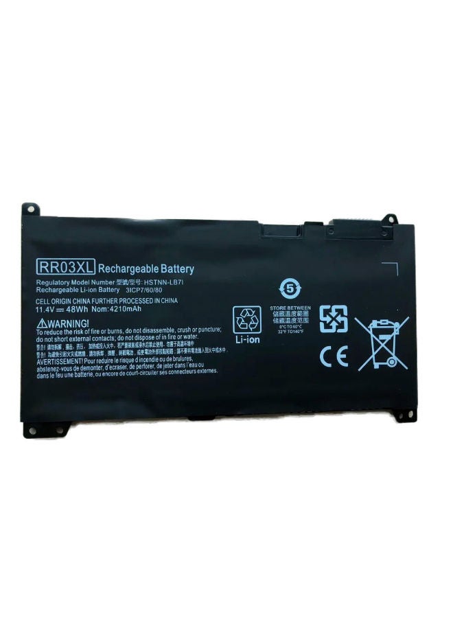 Lap-Tech Compatible Laptop Battery for HP ProBook 430 G4 / 430 G5 / 440 G4 / 440 G5 / 450 G4 / 450 G5 / 455 G4 / 455 G5 / 470 G4 / 470 G5 / Zhan 66 Pro G1 / G2 – Fits Part Numbers RR03XL, RR03048XL, HSTNN-LB71, HSTNN-Q01C, 851477-421 – 11.4V 48Wh 6-Cell Li-ion – Brand New by LAPTECH - Image 3