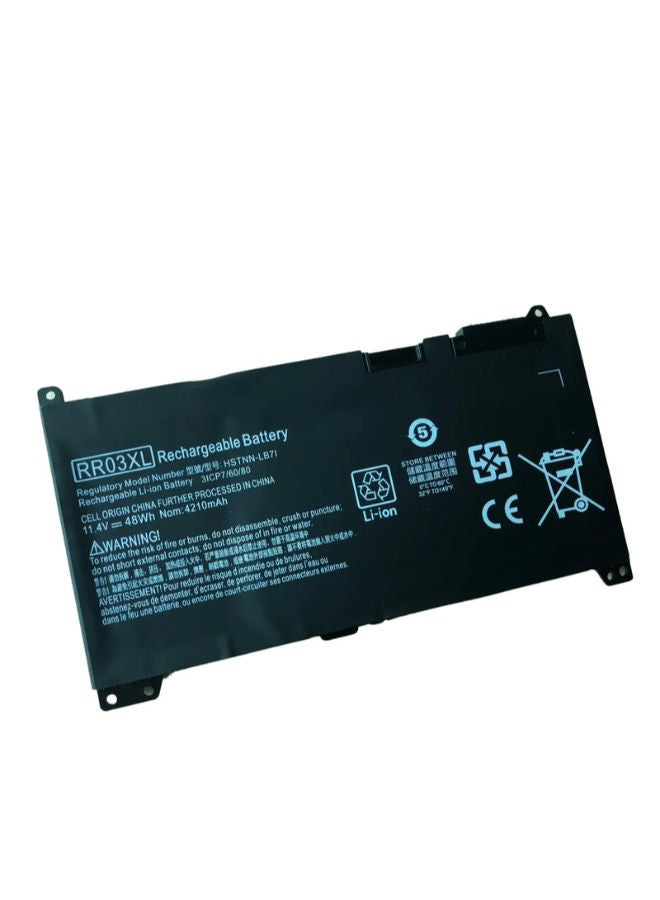 Lap-Tech Compatible Laptop Battery for HP ProBook 430 G4 / 430 G5 / 440 G4 / 440 G5 / 450 G4 / 450 G5 / 455 G4 / 455 G5 / 470 G4 / 470 G5 / Zhan 66 Pro G1 / G2 – Fits Part Numbers RR03XL, RR03048XL, HSTNN-LB71, HSTNN-Q01C, 851477-421 – 11.4V 48Wh 6-Cell Li-ion – Brand New by LAPTECH - Image 2