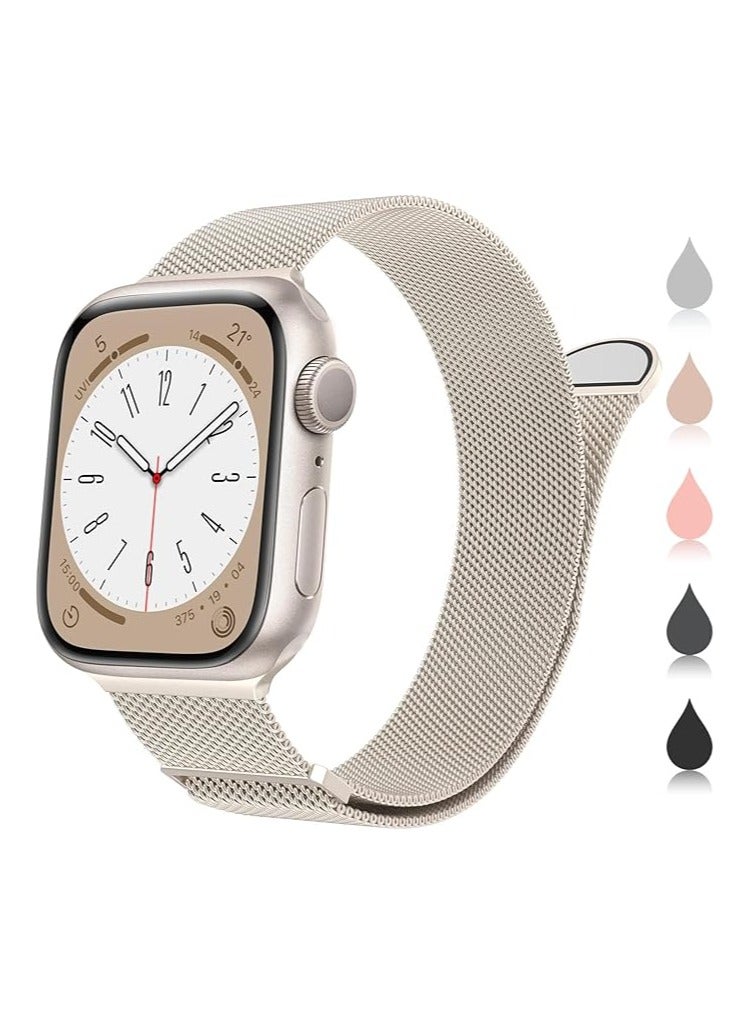 Compatible with Apple Watch Band 46mm for Women and Men, Magnetic Metal Stainless Steel Strap Wristband Compatible for iWatch Ultra series - Image 1