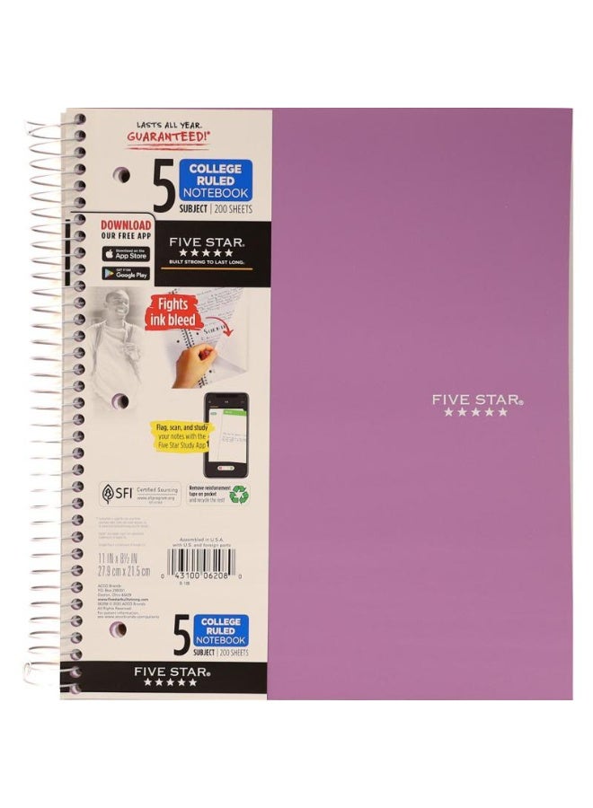 Five Star Notebook 8.5 X 11 in 400 Pages (200 Sheets)