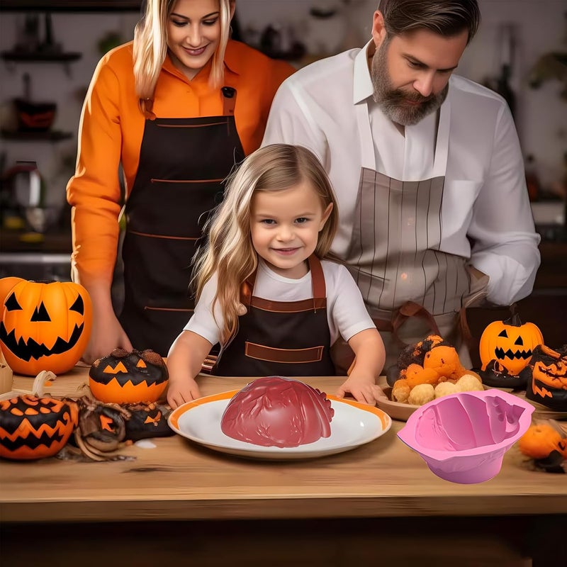Apiocmy Halloween Silicone Molds - Heart Jello Mold with Support Base, 3D Realistic Silicone Human Heart Gelatin Mold Deep Halloween Baking Pan for Halloween Cakes, Breakable Chocolate, Jelly or Pudding - Image 3