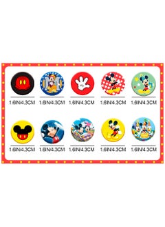 FRUITFUL PARTY Mickey Mouse Pin Set, 10pcs Mickey Pin Set with 10diffirent designs for Cartoon Themed Party Favors  - Image 3