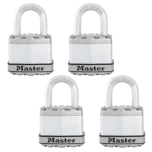 Master Lock M1XQ Magnum Heavy Duty Padlock with Key, 4 Pack Keyed-Alike - Image 1