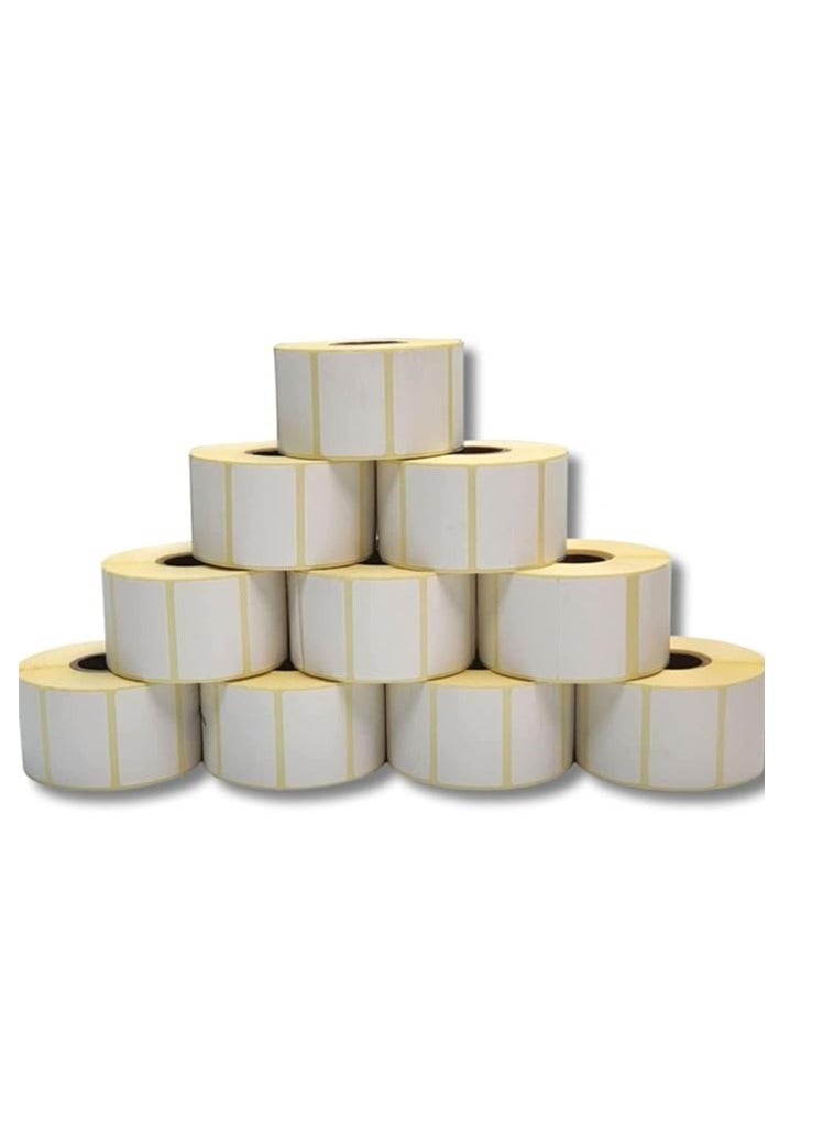 Terabyte 10 Rolls - 50mm x 25mm Barcode Label Sticker Direct Thermal 1000 Labels Per Roll for Zebra GC420d GC420t GK420d GK420t GX420d GX420t GX430t For Grocery, Supermarkets, Retail Store, Pharmacy - Image 1