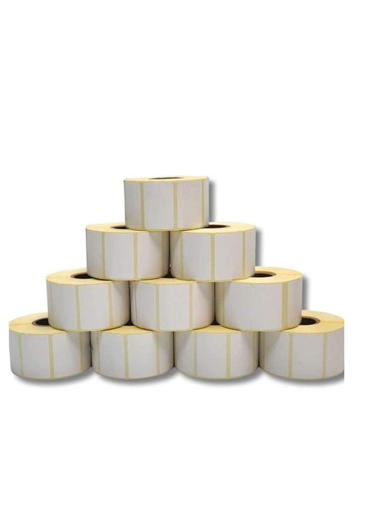 Terabyte 10 Rolls - 50mm x 25mm Barcode Label Sticker Direct Thermal 1000 Labels Per Roll for Zebra GC420d GC420t GK420d GK420t GX420d GX420t GX430t For Grocery, Supermarkets, Retail Store, Pharmacy - Image 2