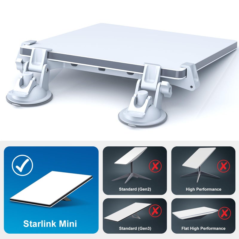 FONKEN for Starlink Mini Car Mount for Dashboard for Starlink Mini Dash Mount for Starlink Mini Suction Cup Mount for Dashboard & Windshield Suitable Most Vehicles and Ensures Stable Satellite Signal - Image 2