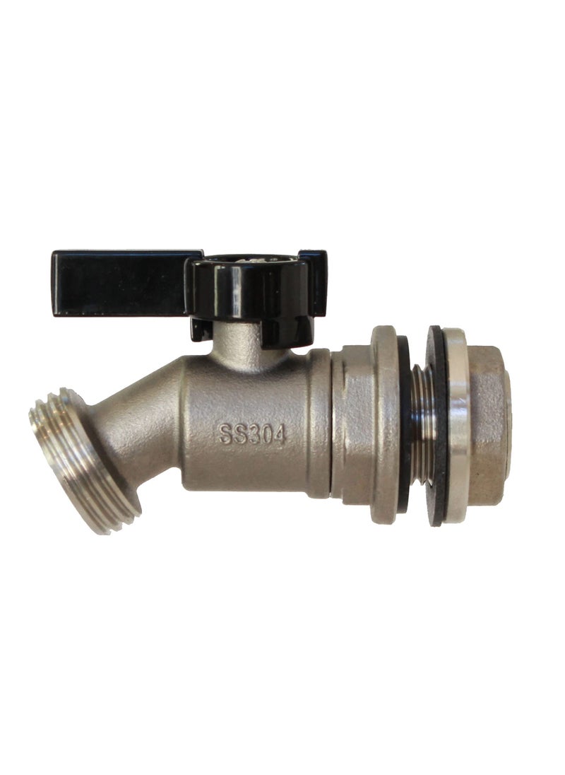 RAINPAL RAINPAL RBS006 Stainless Steel Rain Barrel Spigot Quarter Turn Ball Valve 