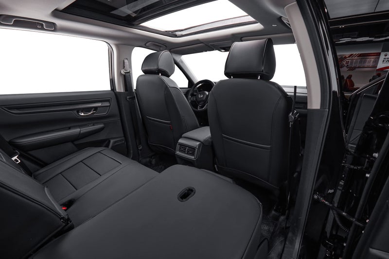 EKR أغطية مقاعد EKR Sportage مخصصة تناسب كيا سبورتاج LX 2023 2024 2025 مجموعة كاملة من أغطية المقاعد الجلدية - جلد صناعي (أسود) - Image 5